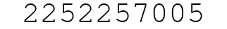 Number 2252257005.