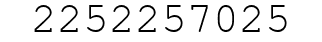 Number 2252257025.