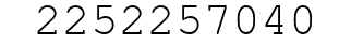 Number 2252257040.