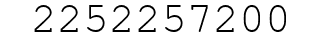Number 2252257200.