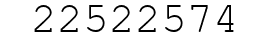 Number 22522574.