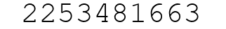 Number 2253481663.