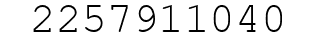 Number 2257911040.