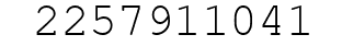 Number 2257911041.