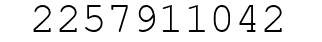 Number 2257911042.