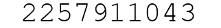 Number 2257911043.