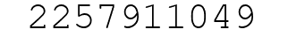 Number 2257911049.