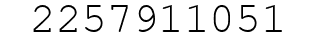 Number 2257911051.