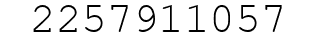 Number 2257911057.