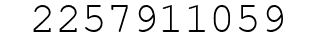 Number 2257911059.