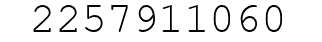 Number 2257911060.