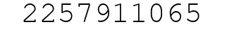 Number 2257911065.