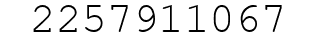 Number 2257911067.