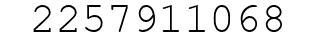 Number 2257911068.