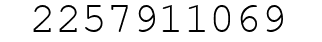 Number 2257911069.