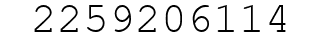Number 2259206114.