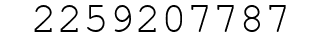 Number 2259207787.