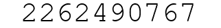 Number 2262490767.