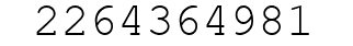 Number 2264364981.