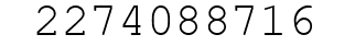 Number 2274088716.