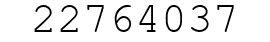 Number 22764037.