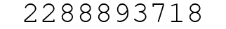 Number 2288893718.