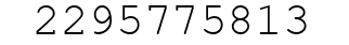 Number 2295775813.