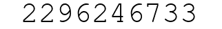 Number 2296246733.