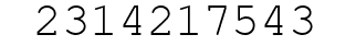 Number 2314217543.