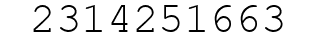 Number 2314251663.