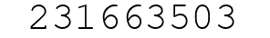 Number 231663503.