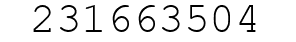 Number 231663504.