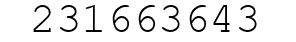 Number 231663643.