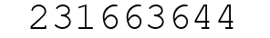 Number 231663644.