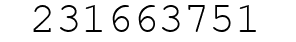 Number 231663751.