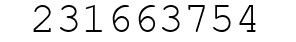 Number 231663754.