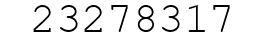 Number 23278317.