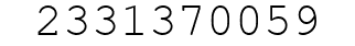 Number 2331370059.