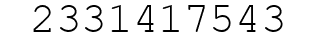 Number 2331417543.