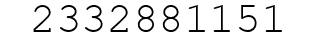 Number 2332881151.
