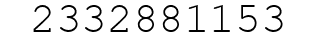 Number 2332881153.