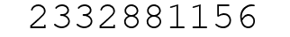 Number 2332881156.