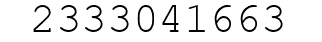 Number 2333041663.