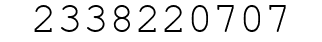 Number 2338220707.