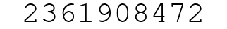 Number 2361908472.