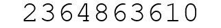 Number 2364863610.