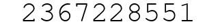 Number 2367228551.