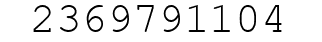 Number 2369791104.