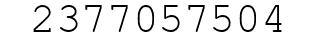 Number 2377057504.