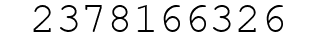 Number 2378166326.
